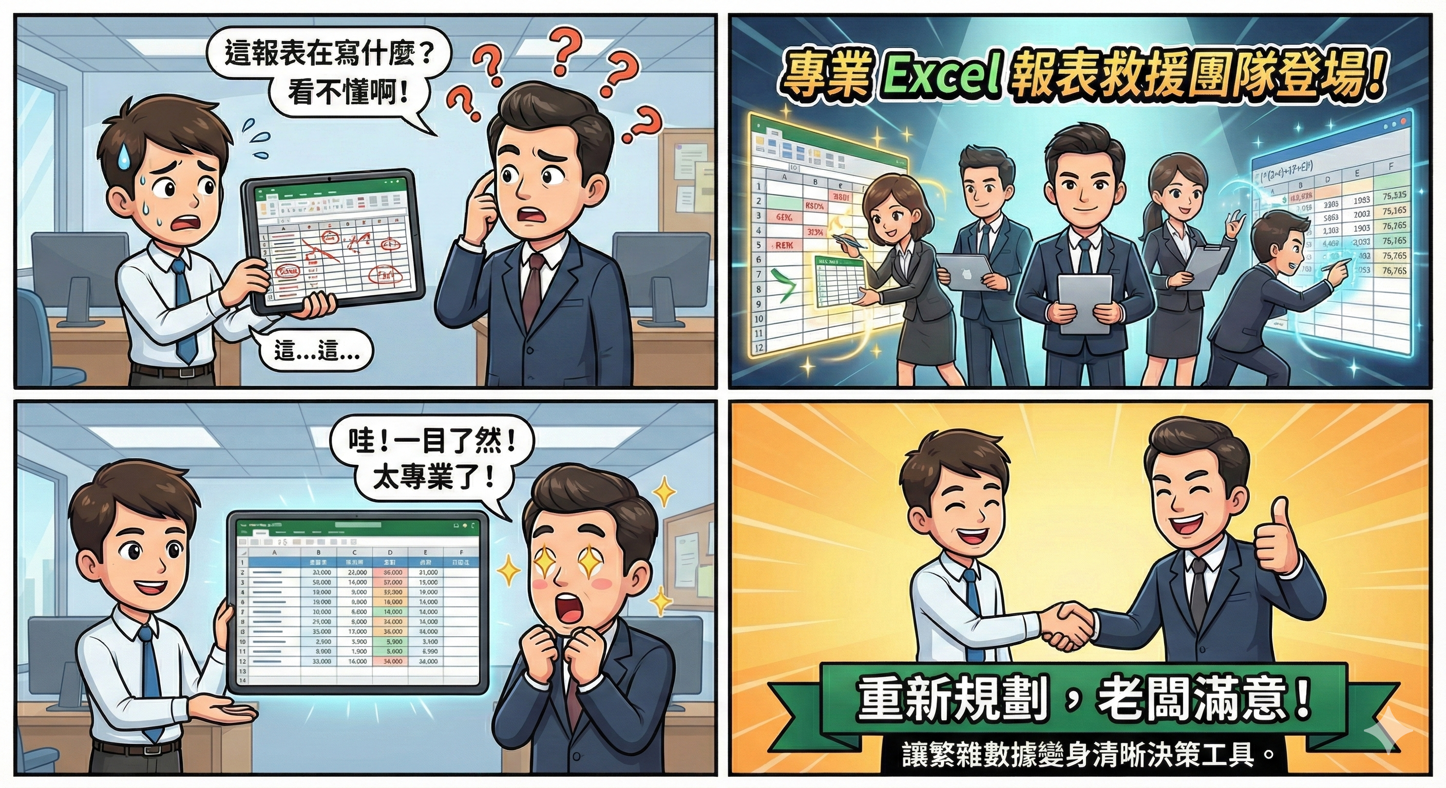 Excel報表數據分析示意圖 - 雜七雜八實驗室提供專業報表客製化服務