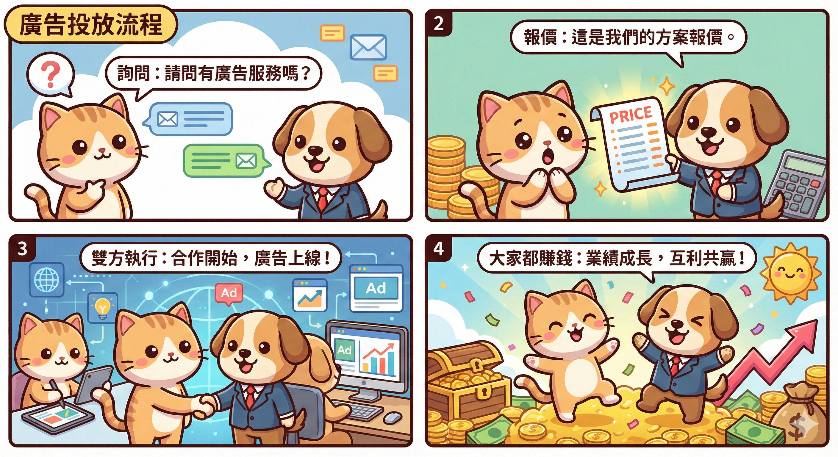 廣告流程示意圖